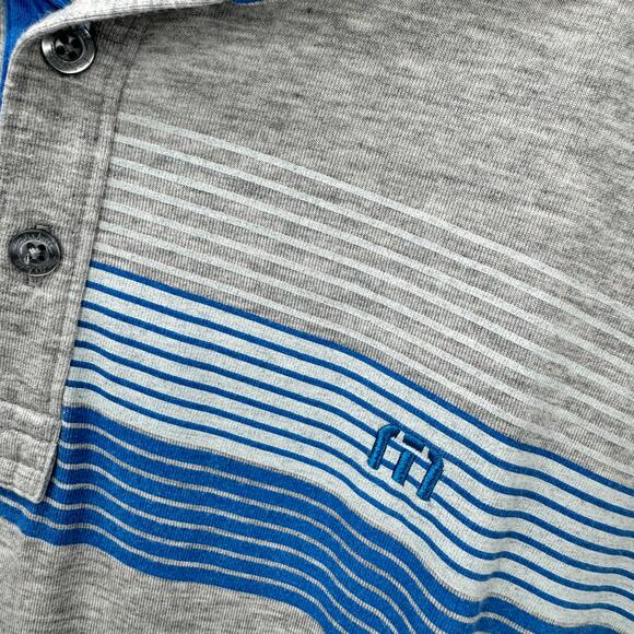 Travis Mathew Polo Shirt Mens XXL SOFT Gray Blue Short Sleeve Golf Classic - Picture 5 of 9